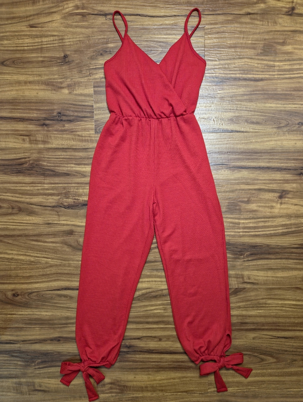 Rolla Coster Red Ribbed Jumpsuit Size Smal